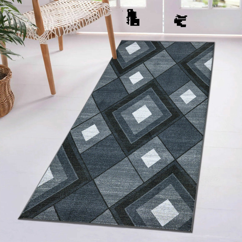 Runner Byra Geometric Area Rug, Runner 60 x 225cm