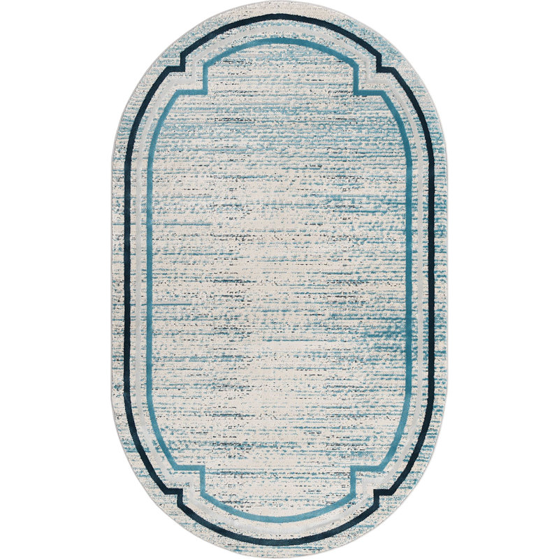 Chevron Indoor Rug, Oval 5' x 8'
