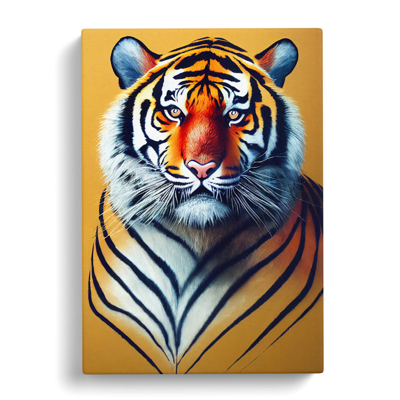 Tiger Gestural - Wrapped Canvas, 50cm H x 35cm W x 3cm D
