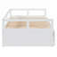 Lit de jour en bois de pin robuste avec lit gigogne, conversion de lit simple à très grand lit, aucun sommier requis pour les chambres d'amis et d'enfants-49851128