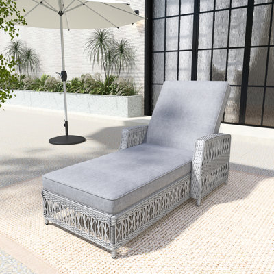 Outdoor Chaise Lounge With Cushions