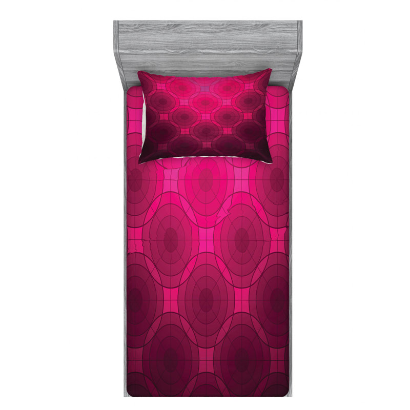 Microfiber Geometric Sheet Set, Twin XL Sheet Set with 1 Pillowcase