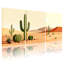 Paysage et nature, paysage désertique avec cactus et montagnes, ensemble de 3 impressions sur toile-2025867517