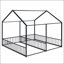 Lits plateforme simples en métal robuste, conception peu encombrante pour les chambres partagées et les chambres d'amis, noir-1523728315