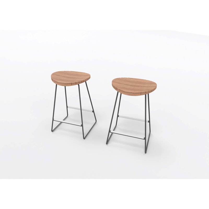 Clark Counter Stool 650H, Walnut/Shadow Grey