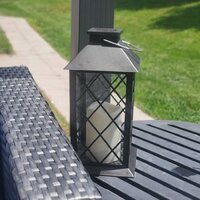 Gravitt 11 Solar Powered Integrated LED Outdoor Lantern (Set of 2) Longshore Tides Color: Gray