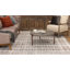 Tapis en polyester tissé à la machine Luanda en noir / brun / beige-654299139