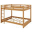 Lit superposé en bois traditionnel avec échelle-129390983