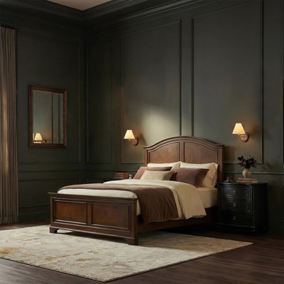 Arthelia 3-Piece Traditional Oak Solid Wood Bedroom Set