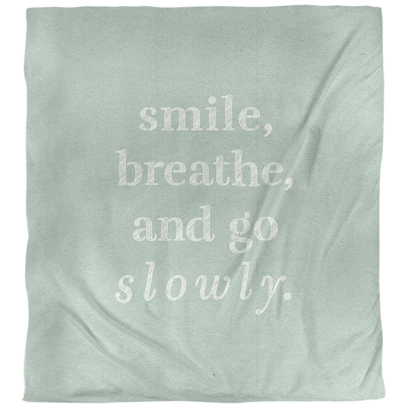 Housse de couette simple go quote lente, Housse de couette pour grand lit, Vert / blanc