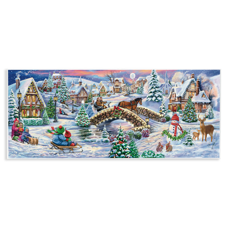 "Snowy Winter Townscape", art mural par Grateful Licensing