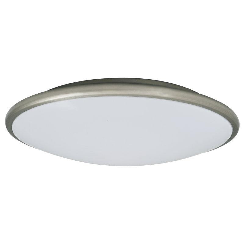 Mina Acrylic LED Flush Mount, 3.5" H x 17" W x 3.5" D, Nickel