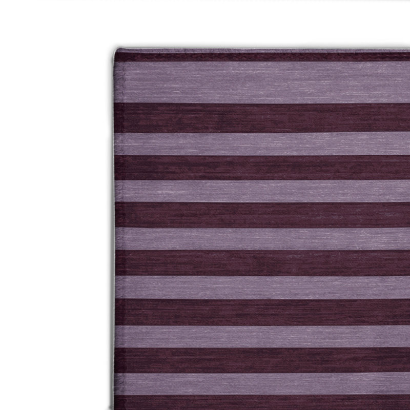 Tapis intérieur / extérieur rouge HorizontalStripes, Rectangulaire 2 pi x 3 pi