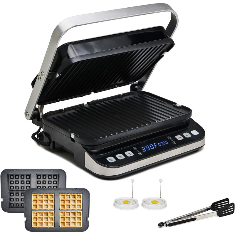 Yedi 6-in-1 Digital Indoor Grill and Waffle Maker with Accessories