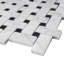 Carreau de mosaïque en marbre poli Carrara 12,01 po x 12,01 po Carrara Dot-70208074