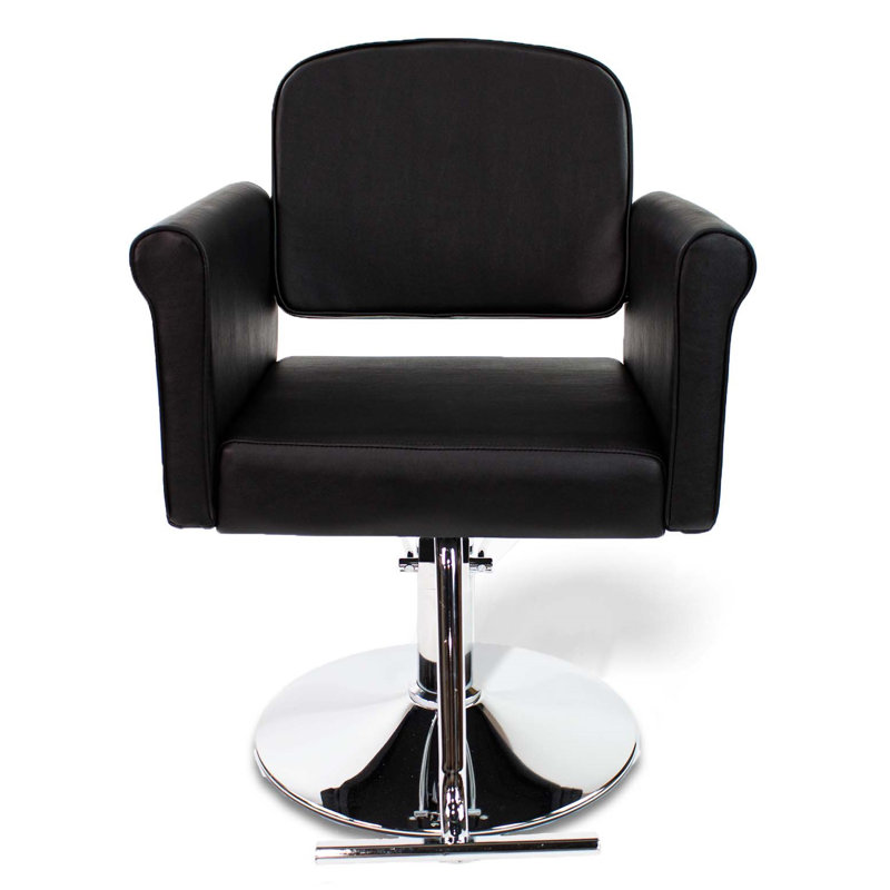 Raelynn Faux Leather Massage Chair, Black Faux Leather