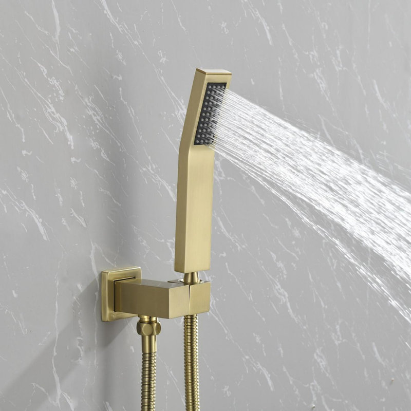 Système de douche double avec douche à effet pluie et douche à main