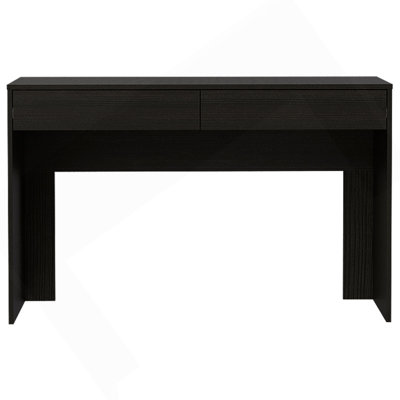 Computer Desk with Two Drawers Writing, Black