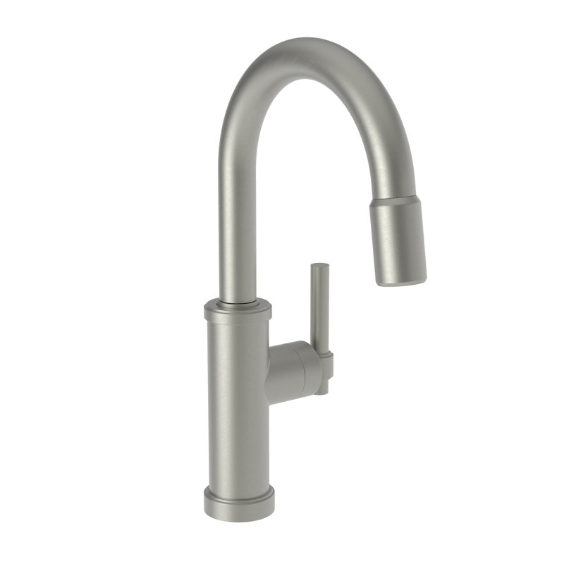 Seager Single Handle Pull Down Bar Faucet, Satin Nickel (PVD)