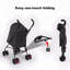 Poussette pour animaux de compagnie pour petits chats avec ventilation en filet, conception pliable légère, porte-gobelet, noir