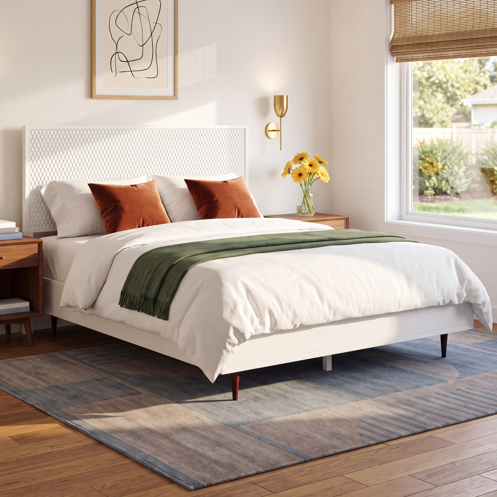 Capra Mahogany Bed, Queen