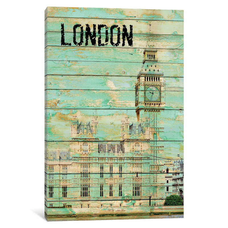 London " London " by Irena Orlov, 60" H x 40" W x 1.5" D, No Mat, Wrapped Canvas