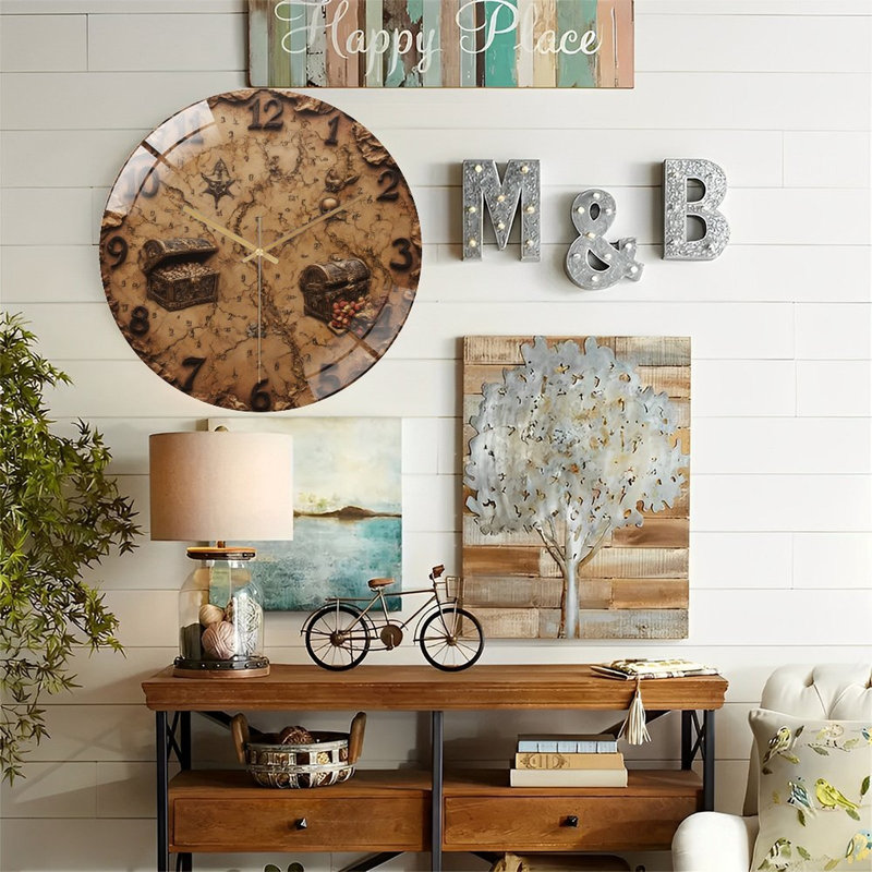 Horloge murale en verre 12 po