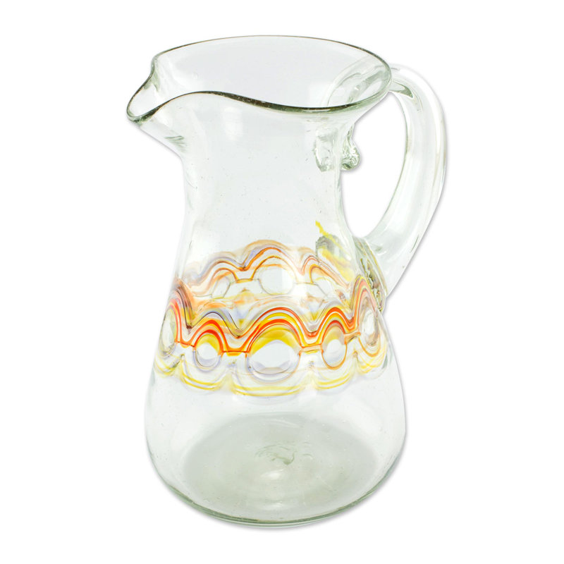 Pichet en verre soufflé Kulli Reef