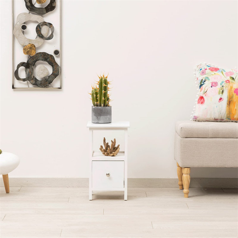 Narayanan 25cm W Manufactured Wood Bedside Table