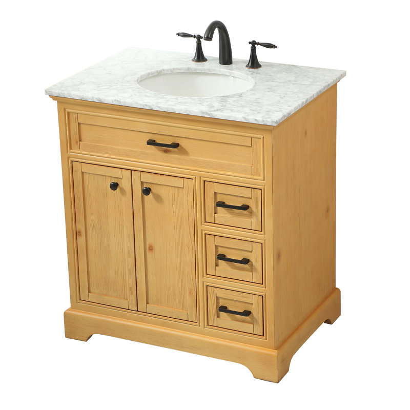 Meuble-lavabo simple 32 po Hermes, Naturel