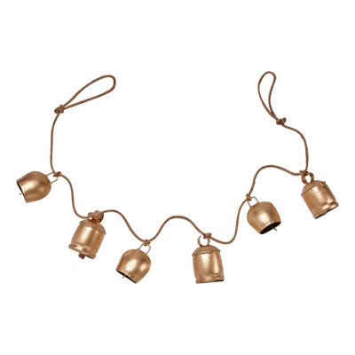 Antique Bell & Jute Rope Garland
