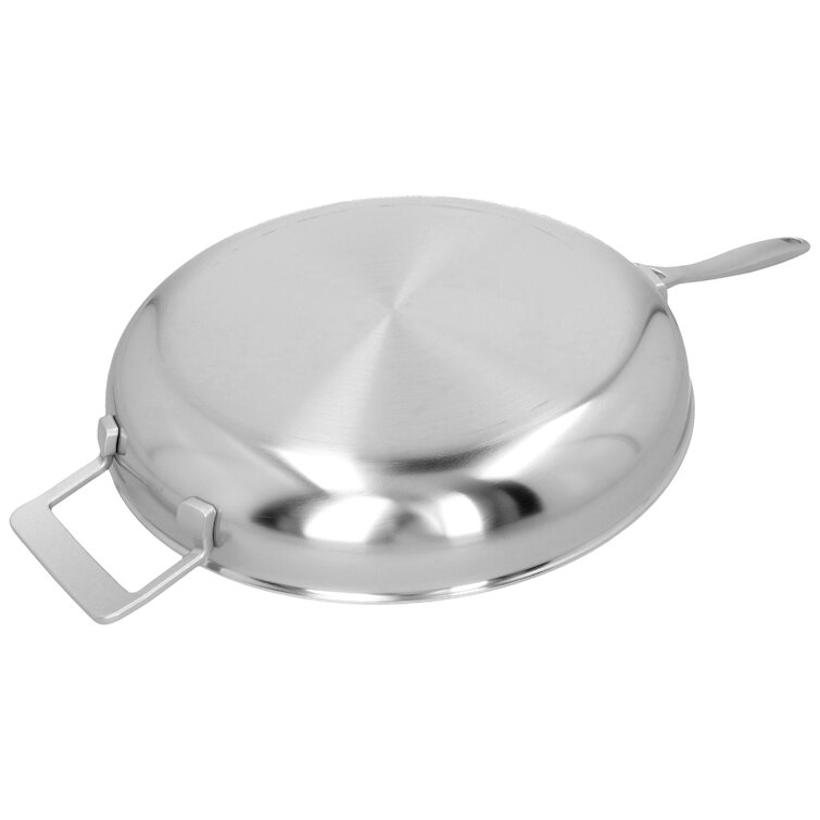 Demeyere Industry 5-Ply 12.5 Stainless Steel Fry Pan with Helper Handle