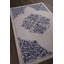 Tapis en laine touffeté à la main à motif de médaillon transitionnel bleu marine et gris clair Cloral-891230948