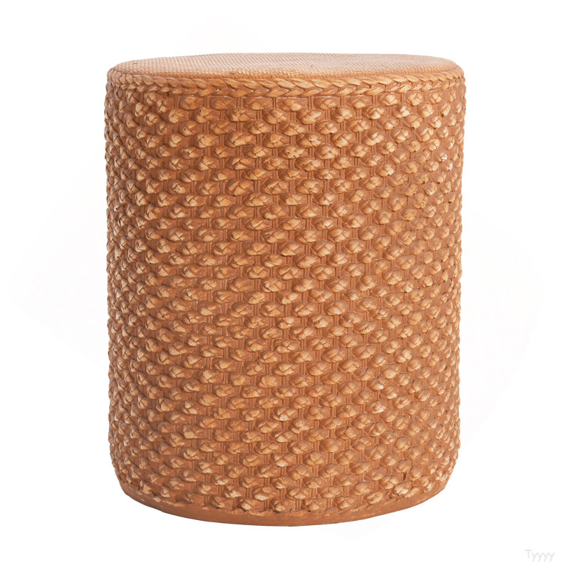 Evie Outdoor Patio Round MGO Side Table, Brown
