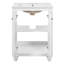 Meuble-lavabo moderne de 24 po avec lavabo en céramique intégré, portes à fermeture en douceur et tablette réglable-129164428