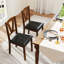 Ensemble de 2 chaises de salle à manger en cuir PU avec dossiers creux-74019962