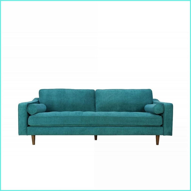Canapé de salon moderne à 3 places Anderson | Rembourré | Accoudoirs carrés | Dossier lâche