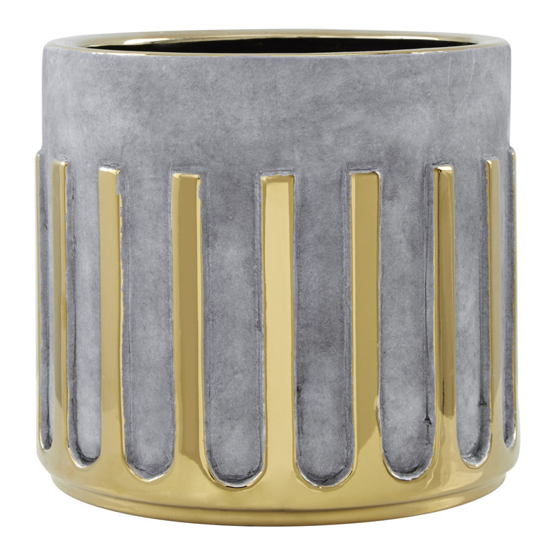 Trisha Ceramic Cachepot, 16cm H x 18cm W x 18cm D