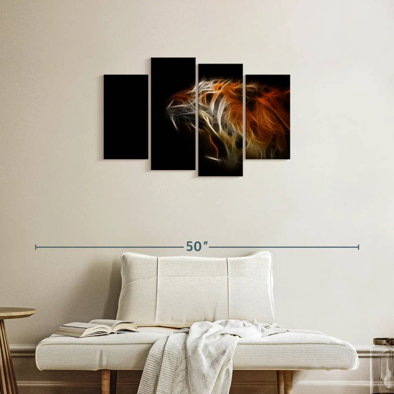 Brampt Abstract Tiger Flames, 22'' H x 36'' W