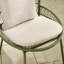 Zumba Garden Metal & Rattan Dining Table Set With 2 Seat Dining Chairs - Garden Bistro Table Set