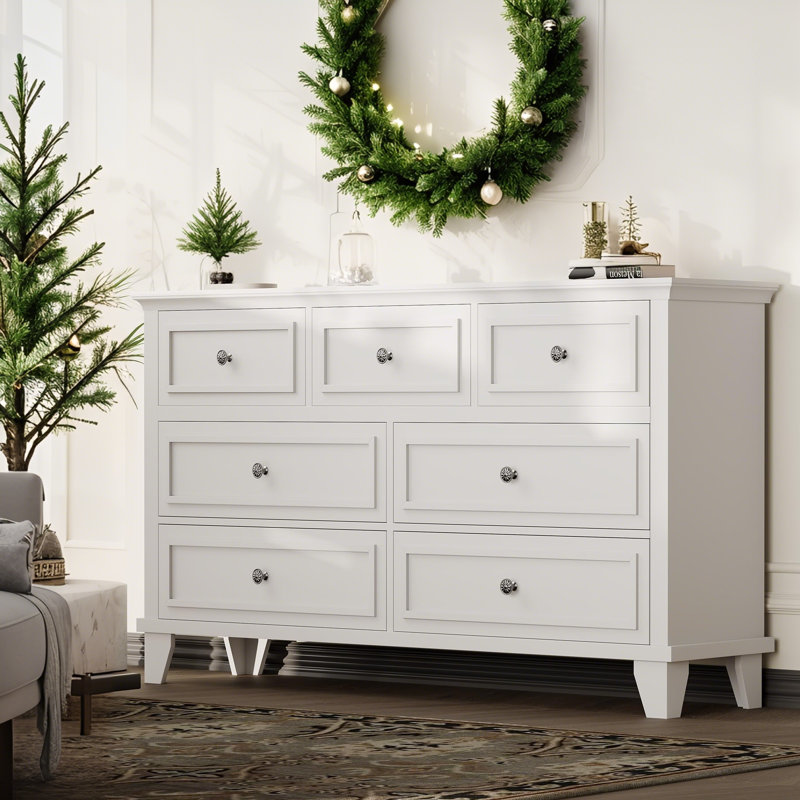 119.4cm W 7 - Drawer Chest of Drawers, White
