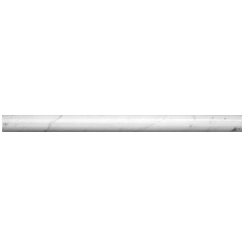 12 x 0.6 Bianco Carrara Marble Pencil Liner Tile Trim