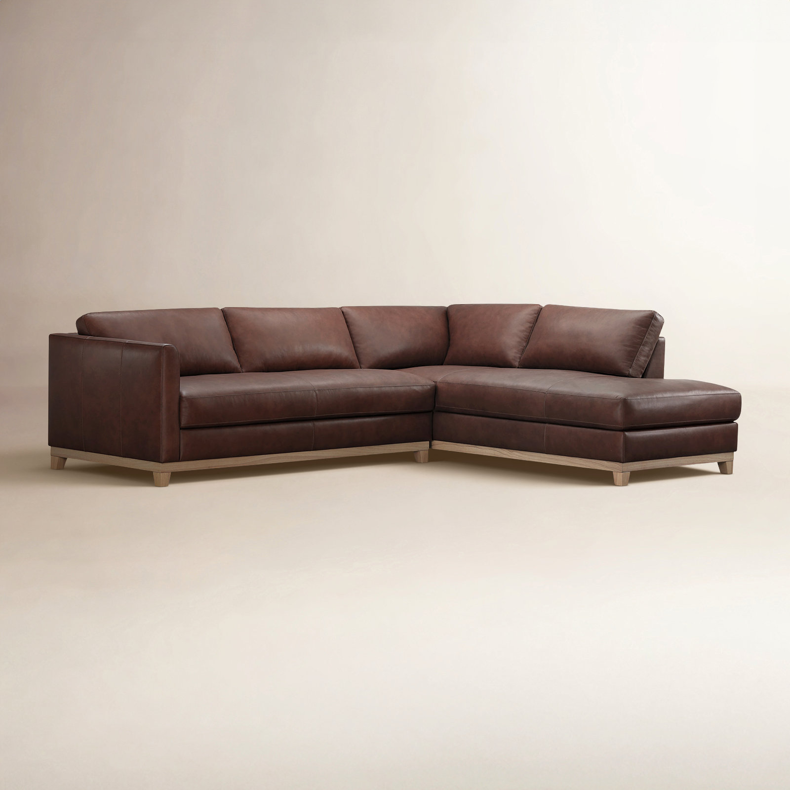 Top Grain Leather Sofa and Chaise