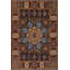 Tapis bleu / brun en laine noué à la main 9 pi 1 po x 11 pi 9 po Maart