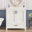 Meuble-lavabo de 30 po avec lavabo, deux tablettes de rangement et amplement d'espace de rangement-1144842388