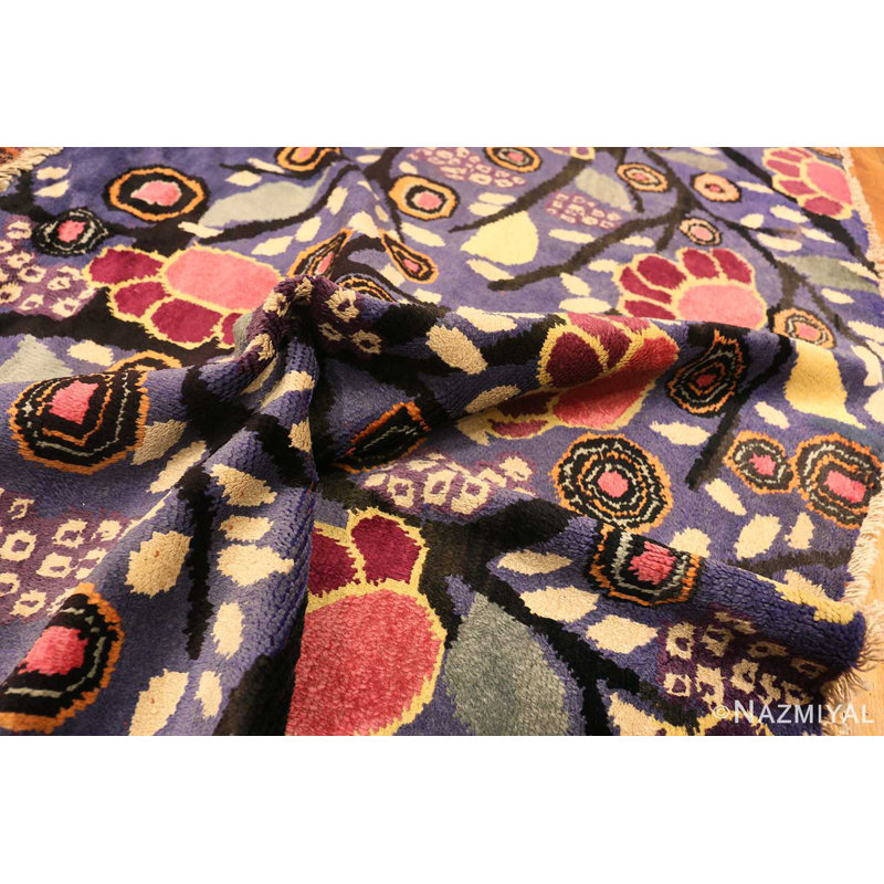 Tapis antique français Art Deco Benedictus