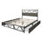 Full Metal Platform Bed With Storage In Natural Oak-396706182-396706233