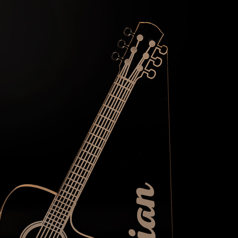 Personalized 3D LED Lamp Classic Guitar for Music Lovers, Yes