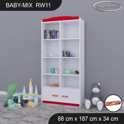 Baby Mix 187 cm H X 88 cm W Kids Cube Bookcase