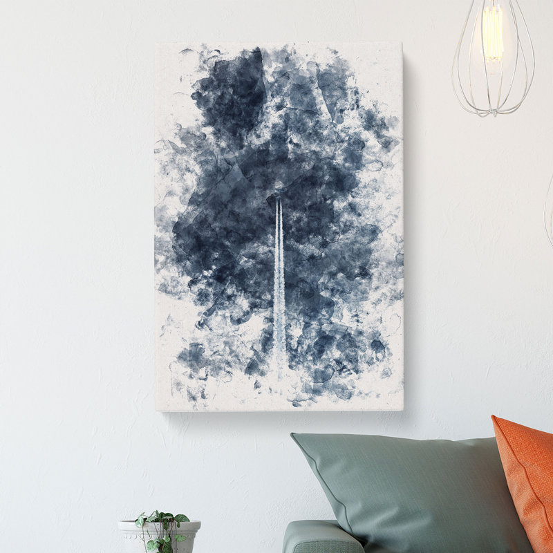 Contrails from the Airplane - Wrapped Canvas, 60cm H x 40cm W x 3cm D